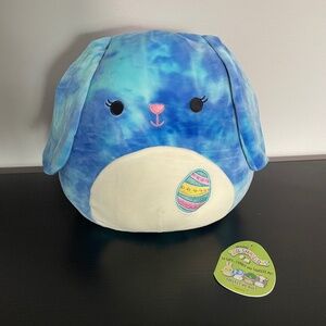 Bobby the Bunny Rabbit Blue Pattern 12" Squishmallow Easter Egg Plush 2021 NWT
